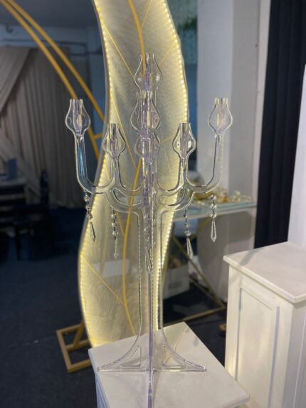 Şeffaf 9’LU ŞAMDAN MUMLUK PLEKSİ